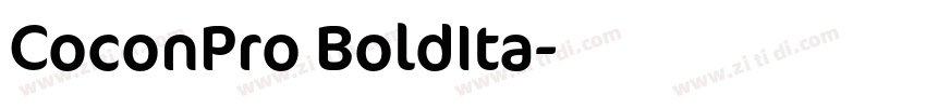 CoconPro BoldIta字体转换